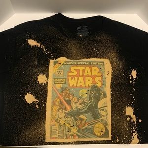 Distressed Star Wars sublimated t-shirt Bleached